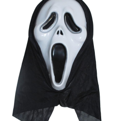 Μάσκα Scream Πλαστική Με Κουκούλα