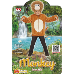 Στολή Ζωάκι Bebe MONKEY IN SOFT PLUSH 113cm (hoodie with mask).