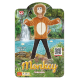 Στολή Ζωάκι Bebe MONKEY IN SOFT PLUSH 113cm (hoodie with mask).
