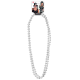 ΚΟΛΛΙΕ SET OF 2 SILVER BEADED NECKLACES"40 cm