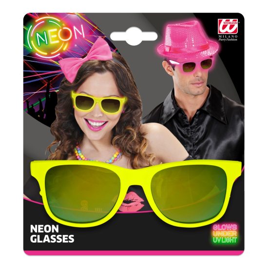ΓΥΑΛΙΑ 80's NEON YELLOW GLASSES WITH REVO LENSES