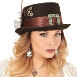 Καπέλο SteamPunk Τσόχινο