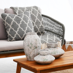 ΚΕΡΑΜΙΚΟ ΒΑΖΟ Fylliana FL19311 ΓΚΡΙ ΧΡΩΜΑ 16x16x16εκ