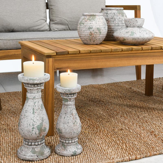 ΚΕΡΑΜΙΚΟ ΚΗΡΟΠΗΓΙΟ Fylliana FL18121 ΓΚΡΙ ΧΡΩΜΑ 14x14x33εκ