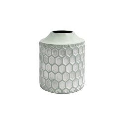 ΜΕΤΑΛΛΙΚΟ ΕΠΙΤΡΑΠΕΖΙΟ ΔΙΑΚΟΣΜΗΤΙΚΟ ΒΑΖΟ Fylliana FL364 MINT-ΛΕΥΚΟ ΧΡΩΜΑ 19x23εκ