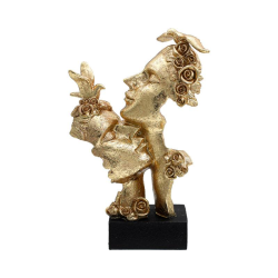 ΕΠΙΤΡΑΠΕΖΙΑ ΔΙΑΚΟΣΜΗΤΙΚΗ ΦΙΓΟΥΡΑ FYLLIANA FL23109 "ΠΡΟΣΩΠΟ " ΧΡΥΣΟ ΧΡΩΜΑ 18x10x29εκ