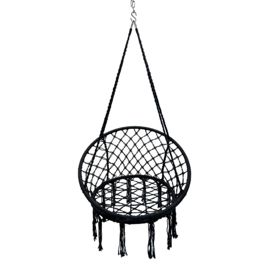 ΚΡΕΜΑΣΤΗ ΚΟΥΝΙΑ-ΑΙΩΡΑ Nala ΜΑΥΡΟ 80x80x125εκ