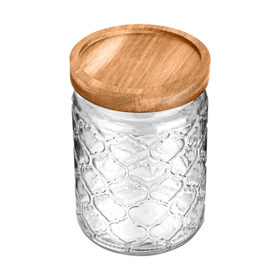 ΔΟΧΕΙΟ ΑΠΟΘΗΚΕΥΣΗΣ ALLURE ΓΥΑΛΙΝΟ 700ml 14x10cm ΑΝΑΓΛΥΦΟ