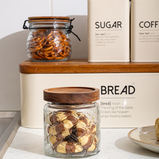 ΔΟΧΕΙΟ ΑΠΟΘΗΚΕΥΣΗΣ ALLURE ΓΥΑΛΙΝΟ 500ml 11x10cm ΑΝΑΓΛΥΦΟ