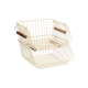 ΚΑΛΑΘΙ ΟΡΓΑΝΩΣΗΣ ALLURE ΜΕΤΑΛΛΙΚΟ 26.5x29.5x16cm ΣΤΟΙΒΑΖΟΜΕΝΟ IVORY
