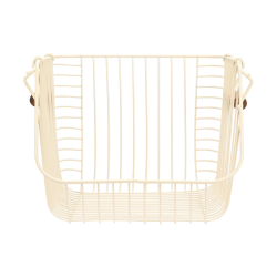 ΚΑΛΑΘΙ ΟΡΓΑΝΩΣΗΣ ALLURE ΜΕΤΑΛΛΙΚΟ 26.5x29.5x21.5cm ΣΤΟΙΒΑΖΟΜΕΝΟ IVORY