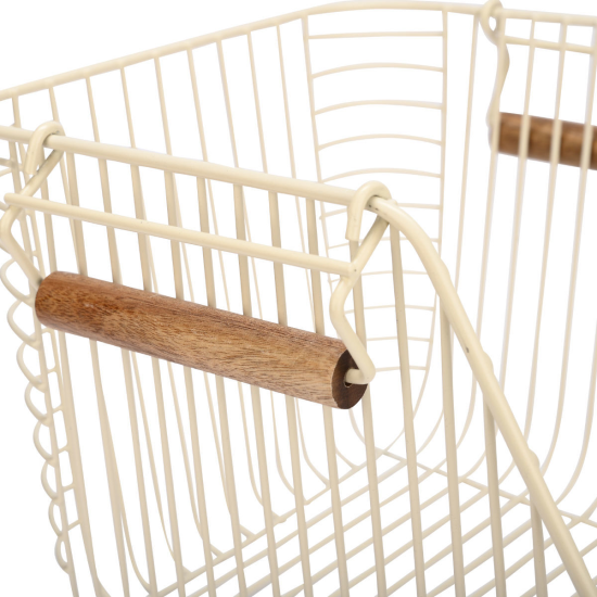 ΚΑΛΑΘΙ ΟΡΓΑΝΩΣΗΣ ALLURE ΜΕΤΑΛΛΙΚΟ 26.5x29.5x21.5cm ΣΤΟΙΒΑΖΟΜΕΝΟ IVORY