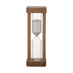ΚΛΕΨΥΔΡΑ ALLURE 15 ΛΕΠΤΩΝ ΓΥΑΛΙΝΗ ME ΞΥΛΙΝΟ ΠΛΑΙΣΙΟ Φ5x14cm
