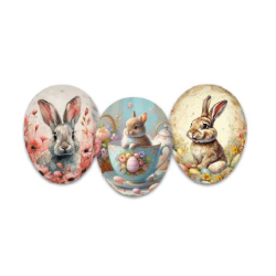 ΑΥΓΟ ΧΑΡΤΙΝΟ ΑΝΟΙΓΟΜΕΝΟ LOVELY BUNNIES 18cm 3ΣΧΔ