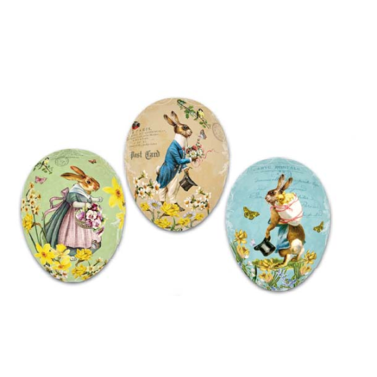 ΑΥΓΟ ΧΑΡΤΙΝΟ ΑΝΟΙΓΟΜΕΝΟ BUNNY MAIL 15cm 3ΣΧΔ