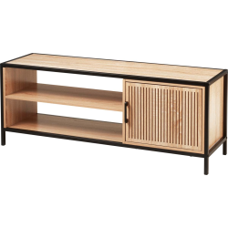 ΚΟΝΣΟΛΑ ΑΠΟ MDF & ΜΕΤΑΛΛΟ ΜΑΥΡΟ 116x33x45cm