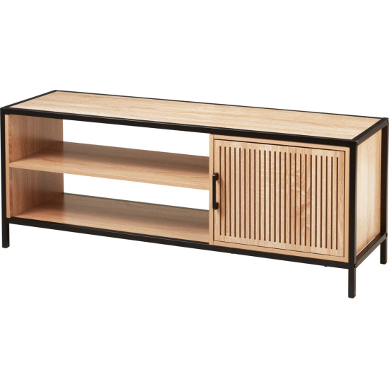 ΚΟΝΣΟΛΑ ΑΠΟ MDF & ΜΕΤΑΛΛΟ ΜΑΥΡΟ 116x33x45cm