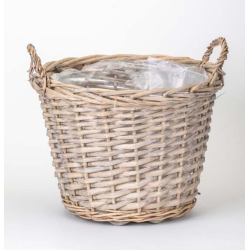 ΚΑΛΑΘΙ ΨΑΘΙΝΟ ΓΚΡΙ ΜΕ ΜΑΥΡΗ ΕΠΕΝΔΥΣΗ 30Χ24cm