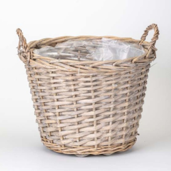 ΚΑΛΑΘΙ ΨΑΘΙΝΟ ΓΚΡΙ ΜΕ ΜΑΥΡΗ ΕΠΕΝΔΥΣΗ 30Χ24cm