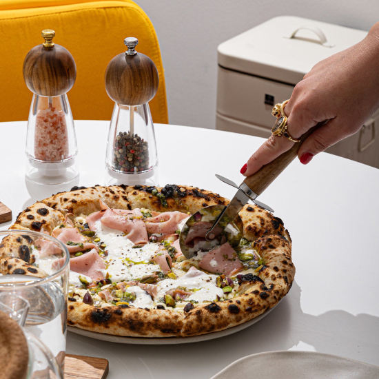 ΡΟΔΑ ΚΟΠΗΣ ΠΙΤΣΑΣ ALLURE ΑΝΟΞΕΙΔΩΤΗ ΜΕ ΞΥΛΙΝΗ ΛΑΒΗ