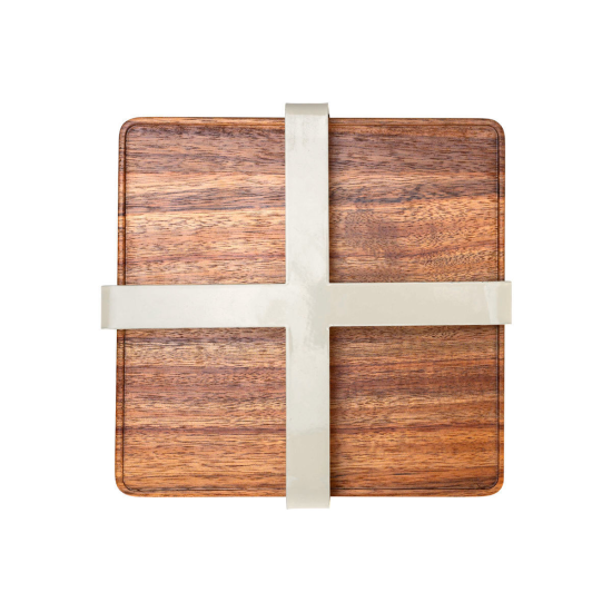 ΧΑΡΤΟΠΕΤΣΕΤΟΘΗΚΗ ΤΕΤΡΑΓΩΝΗ ALLURE ΜΕΤΑΛΛΙΚΗ IVORY