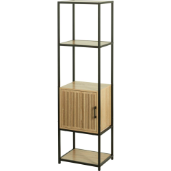 ΡΑΦΙΕΡΑ ΑΠΟ MDF & ΜΕΤΑΛΛΟ ΜΑΥΡΟ 43x33x153cm