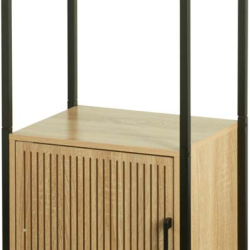 ΡΑΦΙΕΡΑ ΑΠΟ MDF & ΜΕΤΑΛΛΟ ΜΑΥΡΟ 43x33x153cm