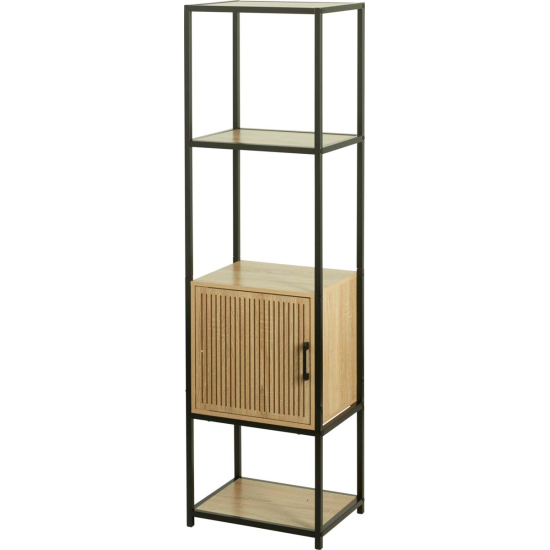 ΡΑΦΙΕΡΑ ΑΠΟ MDF & ΜΕΤΑΛΛΟ ΜΑΥΡΟ 43x33x153cm