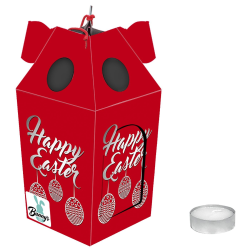 Φαναράκι με Ρεσώ Κόκκινο με Αυγα 21x9,5cm