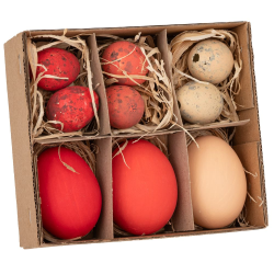 ΠΑ ΣΕΤ 9 ΔΙΑΚΟΣΜΙΤΙΚΑ ΑΥΓΑ 4Χ4Χ6ΕΚ - 2,5Χ2,5Χ3ΕΚ