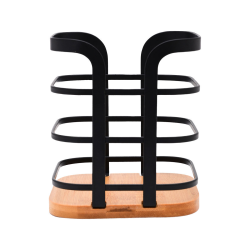 ΘΗΚΗ ΓΙΑ ΚΟΥΤΑΛΕΣ BAMBOO ESSENTIALS ΜΕΤΑΛΛΙΚΗ 12x12x14.5cm ΜΑΥΡΗ