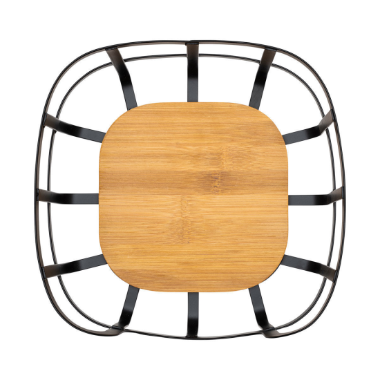 ΦΡΟΥΤΙΕΡΑ BAMBOO ESSENTIALS ΜΕΤΑΛΛΙΚΗ 24x24x12.7cm ΜΑΥΡΗ