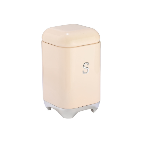 ΔΟΧΕΙΟ ΓΙΑ ΖΑΧΑΡΗ EPOQUE ΜΕΤΑΛΛΙΚΟ 11x18.8cm ΚΡΕΜ