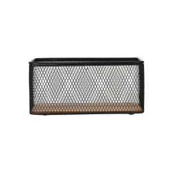 ΚΑΛΑΘΙ ΑΠΟΘΗΚΕΥΣΗΣ & ΟΡΓΑΝΩΣΗΣ WIRED ΜΕΤΑΛΛΙΚΟ 24x16.5x11cm ΜΑΥΡΟ ΜΕ ΒΑΣΗ ΑΚΑΚΙΑΣ