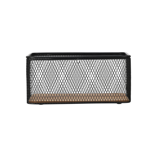 ΚΑΛΑΘΙ ΑΠΟΘΗΚΕΥΣΗΣ & ΟΡΓΑΝΩΣΗΣ WIRED ΜΕΤΑΛΛΙΚΟ 24x16.5x11cm ΜΑΥΡΟ ΜΕ ΒΑΣΗ ΑΚΑΚΙΑΣ