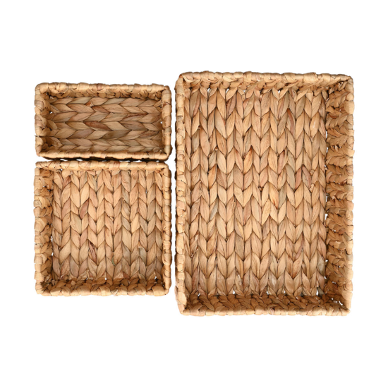 ΚΑΛΑΘΙΑ ΑΠΟΘΗΚΕΥΣΗΣ & ΟΡΓΑΝΩΣΗΣ FLORANA ΣΕΤ 3 ΤΜΧ. 36×26×10cm - 20×20×8.5cm - 20×11×8.5cm