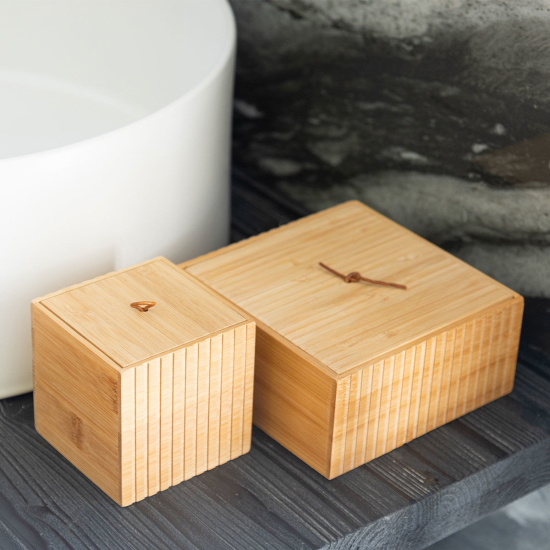 ΚΟΥΤΙ ΑΠΟΘΗΚΕΥΣΗΣ ΚΑΙ ΟΡΓΑΝΩΣΗΣ BAMBOO ESSENTIALS 9x9x8cm