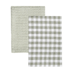 ΠΕΤΣΕΤΑ ΚΟΥΖΙΝΑΣ CASA 45x65cm ΓΚΡΙ ΣΕΤ 2ΤΕΜ.