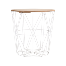 ΒΟΗΘΗΤΙΚΟ ΤΡΑΠΕΖΑΚΙ ΜΕ ΑΠΟΘΗΚΕΥΤΙΚΟ ΧΩΡΟ ΛΕΥΚΟ