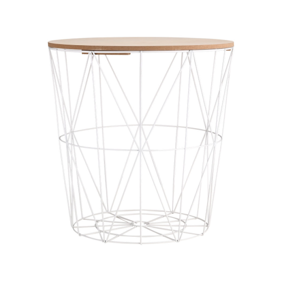 ΒΟΗΘΗΤΙΚΟ ΤΡΑΠΕΖΑΚΙ ΜΕ ΑΠΟΘΗΚΕΥΤΙΚΟ ΧΩΡΟ ΛΕΥΚΟ