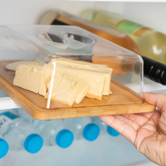 ΒΑΣΗ ΤΥΡΙΩΝ BAMBOO ESSENTIALS ΜΕ ΠΛΑΣΤΙΚΌ ΚΑΠΑΚΙ 24x18x7.5cm