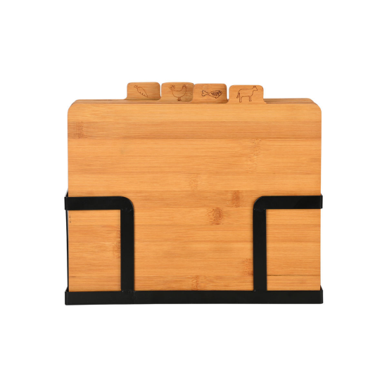 ΣΕΤ ΕΠΙΦΑΝΕΙΕΣ ΚΟΠΗΣ BAMBOO ESSENTIALS 5 ΤΕΜ ΜΕ ΜΑΥΡΗ ΜΕΤΑΛΛΙΚΗ ΒΑΣΗ