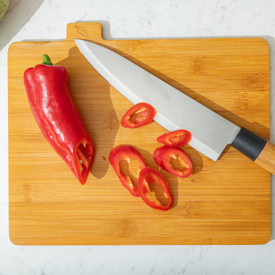 ΣΕΤ ΕΠΙΦΑΝΕΙΕΣ ΚΟΠΗΣ BAMBOO ESSENTIALS 5 ΤΕΜ ΜΕ ΜΑΥΡΗ ΜΕΤΑΛΛΙΚΗ ΒΑΣΗ