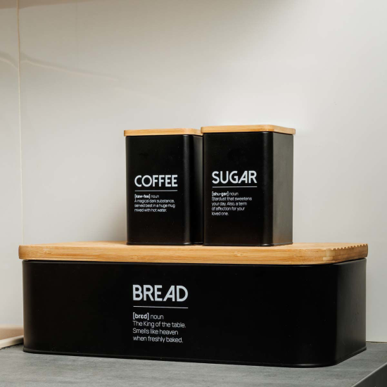 ΨΩΜΙΕΡΑ BAMBOO ESSENTIALS ΜΕΤΑΛΛΙΚΗ 42x23x13cm ΜΑΥΡΗ