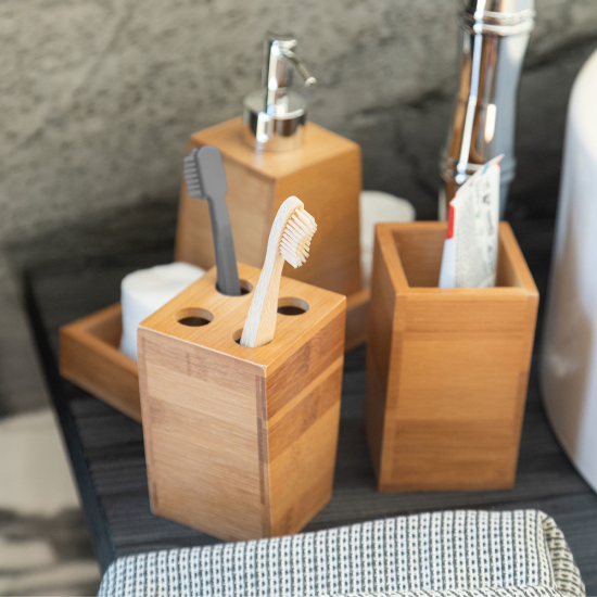 ΑΞΕΣΟΥΑΡ ΜΠΑΝΙΟΥ BAMBOO ESSENTIALS ΜΕ ΔΙΣΚΟ ΣΕΤ 3 ΤΕΜ.