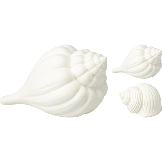JΚ Home Decor - Διακοσμητικό Κοχύλι Πορσελάνη Σε 2 Σχ. 12Χ10Χ7,5CM