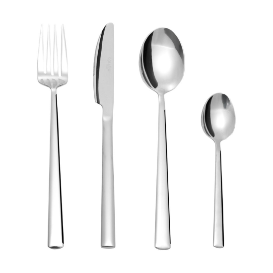 ΣΕΤ ΜΑΧΑΙΡΟΠΙΡΟΥΝΑ PRESTIGE SILVER ΑΝΟΞΕΙΔΩΤΟ ΑΤΣΑΛΙ 18/0 24 ΤΕΜ.