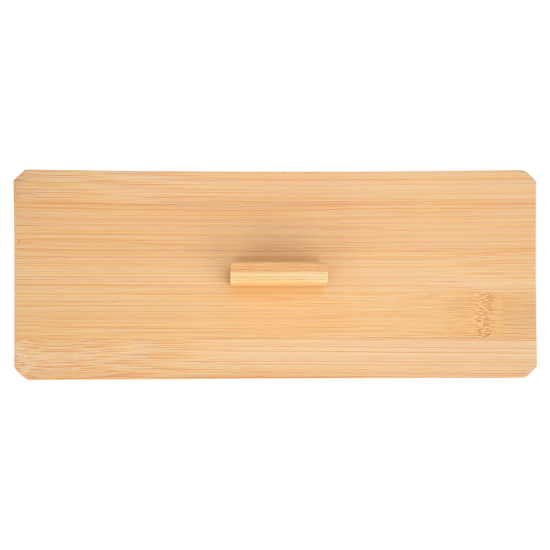 ΚΟΥΤΙ ΑΠΟΘΗΚΕΥΣΗΣ & ΟΡΓΑΝΩΣΗΣ BAMBOO ΟΡΘΟΓΩΝΙΟ 23.3x9.4x8.8cm ΜΕ ΚΑΠΑΚΙ