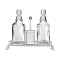 ΔΟΧΕΙΑ ΥΓΡΟΥ ΠΙΑΤΩΝ ALLURE 2x300ml ΜΕ ΜΕΤΑΛΛΙΚΗ ΒΑΣΗ & ΘΗΚΗ ΓΙΑ ΣΦΟΥΓΓΑΡΙ ΑΣΗΜΙ