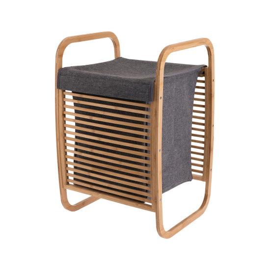 ΚΑΛΑΘΙ ΑΠΛΥΤΩΝ BAMBOO ESSENTIALS ΜΕ ΘΗΚΗ ΠΟΛΥΕΣΤΕΡΑ 40x35x60.5cm